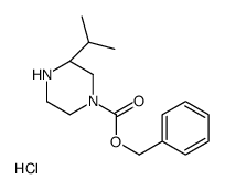 Benzyl (3S)-3-isopropyl-1-piperazinecarboxylate hydrochloride (1: 1)结构式