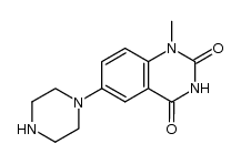 1-methyl-6-(1-piperazinyl)-2,4(1H,3H)-quinazolinedione hydrochloride Structure