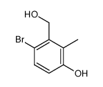 4-bromo-3-(hydroxymethyl)-2-methylphenol structure