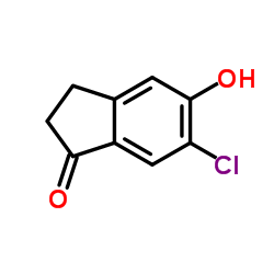 6-Chloro-5-hydroxy-1-indanone结构式