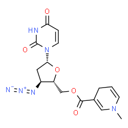 3'-azido-2',3'-dideoxy-5'-O-((1,4-dihydro-1-methyl-3-pyridyl)carbonyl)uridine picture