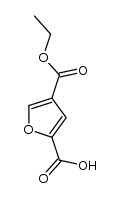 4-ethoxycarbonylfuran-2-carboxylic acid结构式