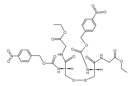 N,N'-[N,N'-bis-(4-nitro-benzyloxycarbonyl)-L-cystyl]-bis-glycine diethyl ester Structure