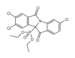 diethyl (3,8,9-trichloro-6,11-dioxo-6H-isoindolo[2,1-a]indol-10b(11H)-yl)phosphonate结构式