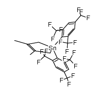 3,4-dimethyl-1,1-bis(2,4,6-tris(trifluoromethyl)phenyl)-2,5-dihydro-1H-stannole结构式