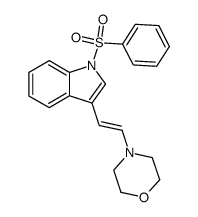 (E)-3-(2-morpholinoethenyl)-N-phenylsulfonylindole结构式