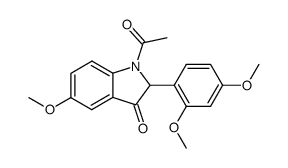 1-Acetyl-2-(2,4-dimethoxy-phenyl)-5-methoxy-1,2-dihydro-indol-3-one Structure