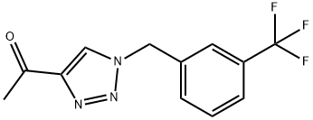 1-(1-{[3-(Trifluoromethyl)phenyl]methyl} -1H-1,2,3-triazol-4-yl)ethan-1-one Structure