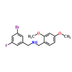 1-(3-Bromo-5-fluorophenyl)-N-(2,4-dimethoxybenzyl)methanamine Structure