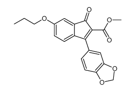 methyl 3-(3,4-methylenedioxyphenyl)-6-(prop-1-yloxy)-1-oxo-indene-2-carboxylate Structure