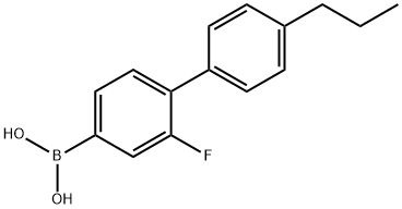 Boronic acid, B-(2-fluoro-4'-propyl[1,1'-biphenyl]-4-yl)- Structure