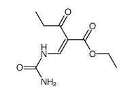 ethyl 2-propionyl-3-ureido-2-propenoate结构式