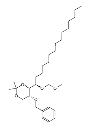 (4R,5R)-5-(benzyloxy)-4-((R)-1-(methoxymethoxy)pentadecyl)-2,2-dimethyl-1,3-dioxane Structure