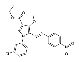 ethyl 1-(3-chlorophenyl)-4-methoxy-5-[(4-nitrophenyl)diazenyl]pyrazole-3-carboxylate Structure