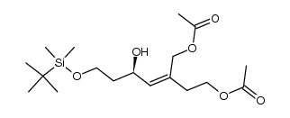 (R,Z)-2-(4-((tert-butyldimethylsilyl)oxy)-2-hydroxybutylidene)butane-1,4-diyl diacetate结构式