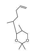 (4R,5R)-4-[(2S)-hex-5-en-2-yl]-2,2,5-trimethyl-1,3-dioxane结构式