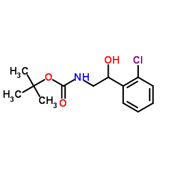 [2-(2-CHLOROPHENYL)-2-HYDROXYETHYL]-CARBAMIC ACID 1,1-DIMETHYLETHYL ESTER structure