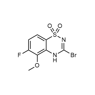 3-溴-6-氟-5-甲氧基-4H-苯并[e][1,2,4]噻二嗪1,1-二氧化物结构式