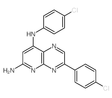 N,3-bis(4-chlorophenyl)-2,5,10-triazabicyclo[4.4.0]deca-1,3,5,7,9-pentaene-7,9-diamine Structure