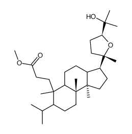 (24S)-20,24-Epoxy-25-hydroxy-3,4-secodammaran-3-oic acid methyl ester结构式