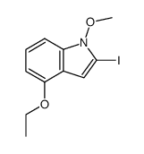 4-ethoxy-2-iodo-1-methoxyindole Structure