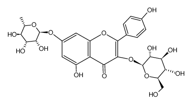 Kaempferol 3-O-Glc 7-O-Rha结构式