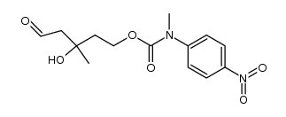 (4-nitrophenyl)methylcarbamic acid 3-hydroxy-3-methyl-5-oxopentyl ester Structure