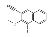 1-iodo-2-methoxy-3-cyanonaphthalene Structure