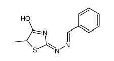 Benzaldehyde, (4,5-dihydro-5-methyl-4-oxo-2-thiazolyl)hydrazone结构式