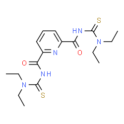 2,6-Pyridinedicarboxamide, N2,N6-bis[(diethylamino)thioxomethyl]- Structure