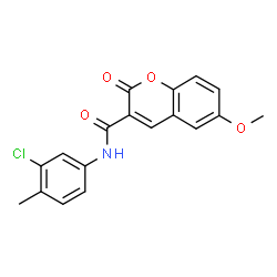 N-(3-Chloro-4-methylphenyl)-6-methoxy-2-oxo-2H-chromene-3-carboxamide structure