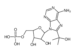 [(2R,3S,4R,5R)-5-[6-amino-8-(2-hydroxypropan-2-yl)purin-9-yl]-3,4-dihydroxyoxolan-2-yl]methyl dihydrogen phosphate Structure