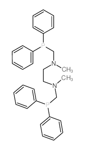 N,N-bis(diphenylphosphanylmethyl)-N,N-dimethyl-ethane-1,2-diamine structure