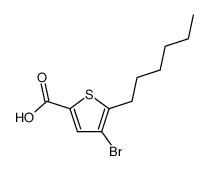 4-bromo-5-hexylthiophene-2-carboxylic acid Structure