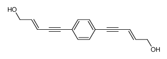 (E,E)-5-[4-(5-hydroxypent-3-en-1-ynyl)phenyl]pent-2-en-4-yn-1-ol结构式