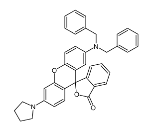 2'-(dibenzylamino)-6'-pyrrolidinylspiro[isobenzofuran-1(3H),9'-[9H]xanthene]-3-one结构式