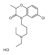 3-(6-chloro-2-methyl-3-oxo-1,4-benzoxazin-4-yl)propyl-diethylazanium,chloride结构式