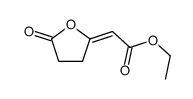 ethyl 2-(5-oxooxolan-2-ylidene)acetate结构式