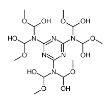 [[4,6-bis[bis[hydroxy(methoxy)methyl]amino]-1,3,5-triazin-2-yl]-[hydroxy(methoxy)methyl]amino]-methoxymethanol Structure