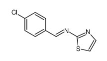 1-(4-chlorophenyl)-N-(1,3-thiazol-2-yl)methanimine Structure