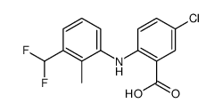 5-chloro-2-[3-(difluoromethyl)-2-methylanilino]benzoic acid Structure