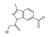 2-bromo-1-(3-methyl-6-nitroindazol-1-yl)ethanone结构式