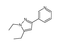 Pyridine, 3-(1,5-diethyl-1H-pyrazol-3-yl)- (9CI)结构式