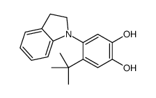 4-tert-butyl-5-(2,3-dihydroindol-1-yl)benzene-1,2-diol Structure