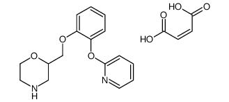 but-2-enedioic acid,2-[(2-pyridin-2-yloxyphenoxy)methyl]morpholine Structure