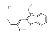 3-ethyl-2-[2-(methylthio)but-1-enyl]benzothiazolium iodide Structure