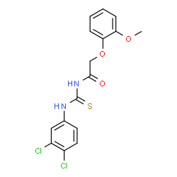 N-{[(3,4-dichlorophenyl)amino]carbonothioyl}-2-(2-methoxyphenoxy)acetamide结构式