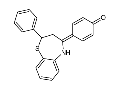 4-(2-phenyl-3,5-dihydro-2H-1,5-benzothiazepin-4-ylidene)cyclohexa-2,5-dien-1-one结构式