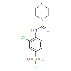 3-CHLORO-4-[(MORPHOLINE-4-CARBONYL)-AMINO]-BENZENESULFONYL CHLORIDE结构式