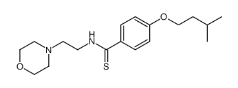 p-(3-Methylbutyloxy)-N-(2-morpholinoethyl)benzothioamide结构式